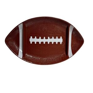 Crofton Football Serving Platter Melamine Divided Tray Game Day Party Snack Dish